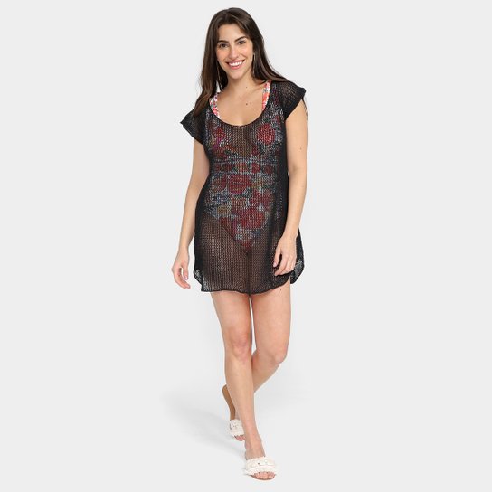 Saída de Praia Tricô Grifle Feminina