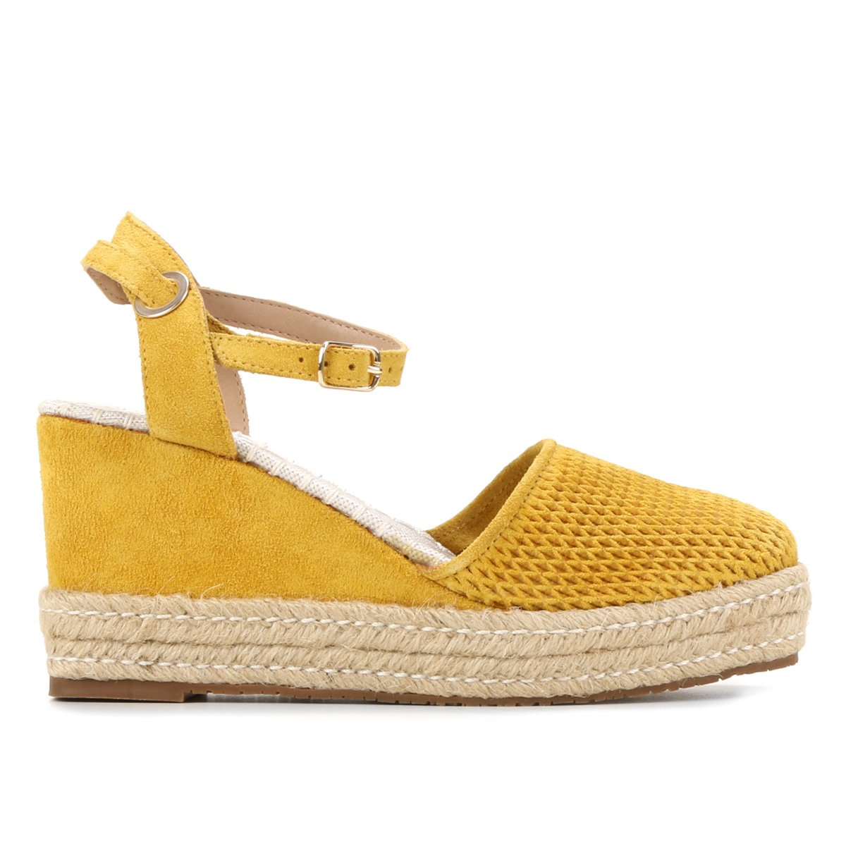 Sandália Anabela Shoestock Espadrille Camurça Feminina Shoestock
