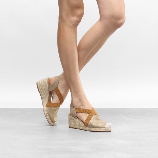 Sandália Anabela Shoestock Espadrille Feminina