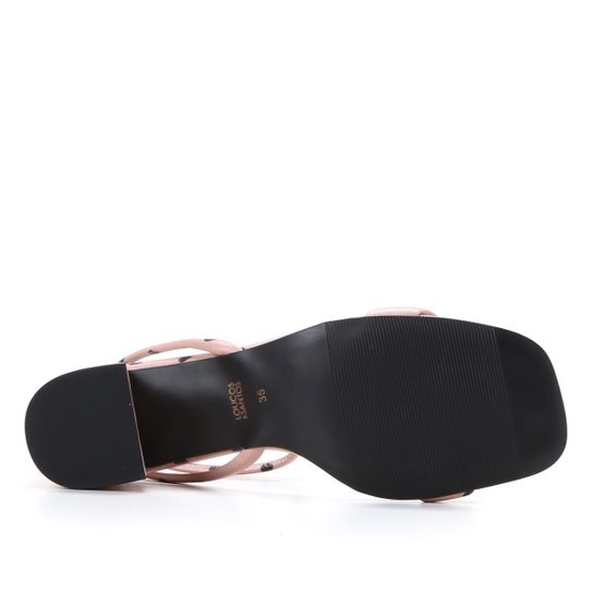 Sandália Couro Loucos & Santos Salto Bloco Feminina