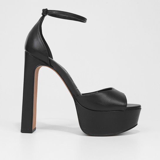 Sandália Meia Pata Couro Santa Lolla Salto Grosso Pelica Feminina