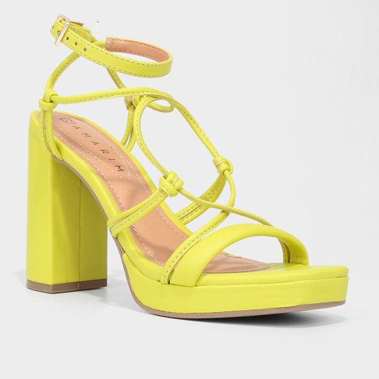 Sandália Meia Pata Ramarim Salto Bloco Alto Feminina