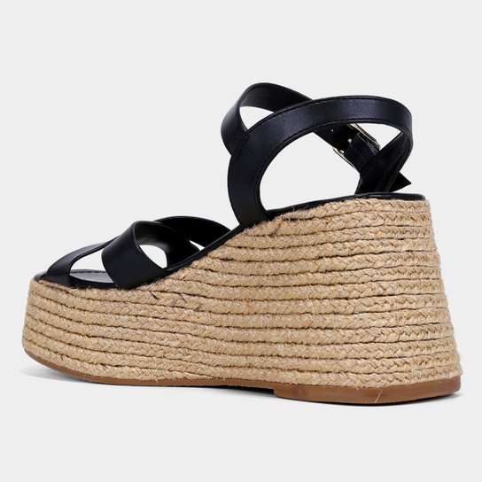 Sandália Shoestock Básica Anabela Alta Corda