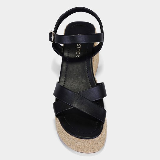 Sandália Shoestock Básica Anabela Alta Corda