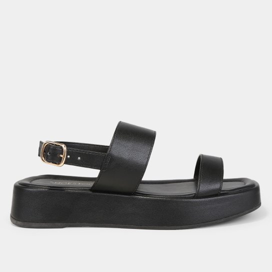 Sandália Shoestock Flatform Salto Baixo Feminina