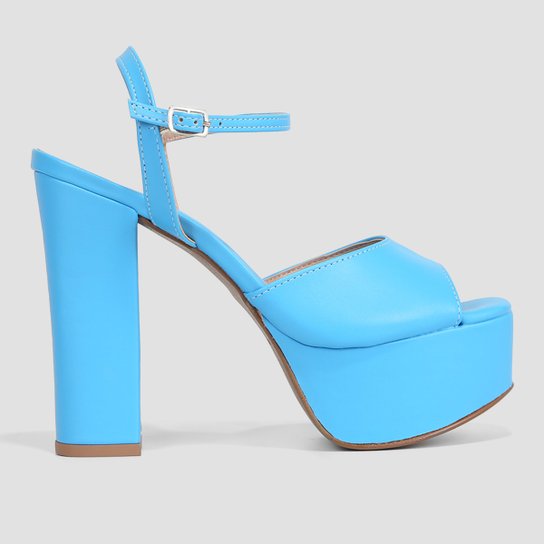 Sandália Shoestock Meia Pata Alta Bico Redondo Feminina