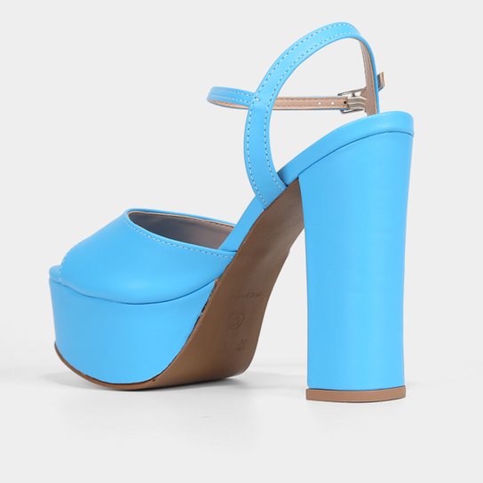 Sandália Shoestock Meia Pata Alta Bico Redondo Feminina