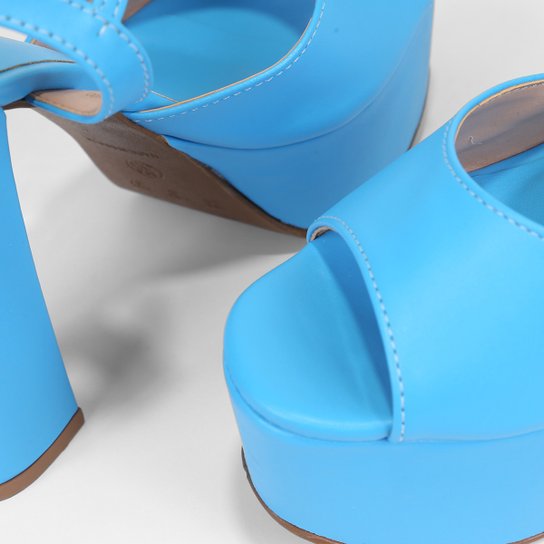 Sandália Shoestock Meia Pata Alta Bico Redondo Feminina