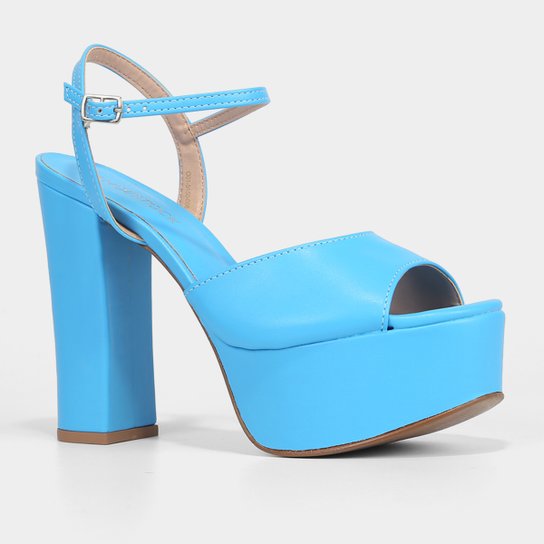 Sandália Shoestock Meia Pata Alta Bico Redondo Feminina