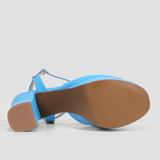 Sandália Shoestock Meia Pata Alta Bico Redondo Feminina