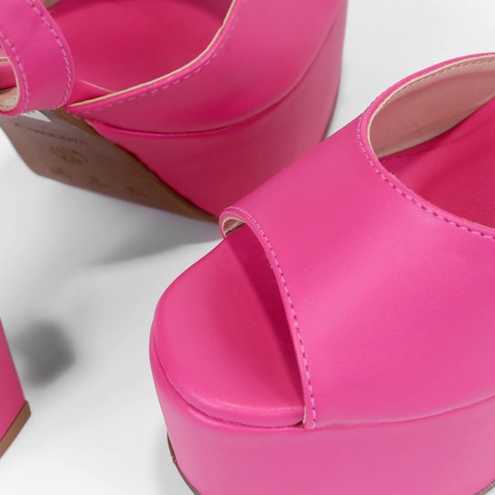 Sandália Shoestock Meia Pata Alta Bico Redondo Feminina