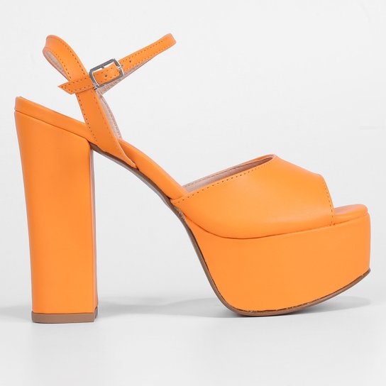 Sandália Shoestock Meia Pata Alta Bico Redondo Feminina