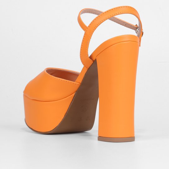 Sandália Shoestock Meia Pata Alta Bico Redondo Feminina