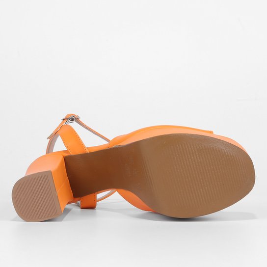 Sandália Shoestock Meia Pata Alta Bico Redondo Feminina