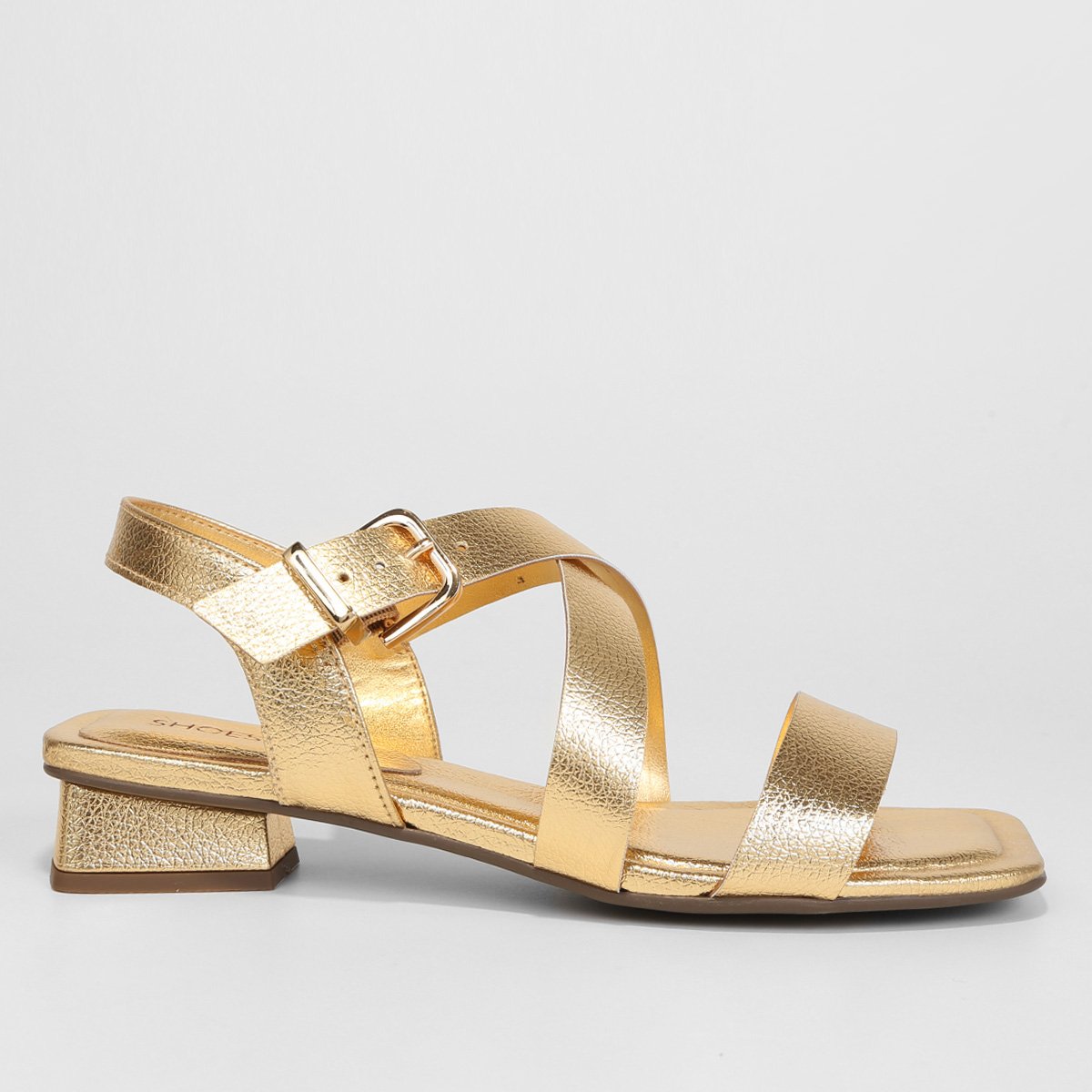 Sandália Shoestock Salto Bloco Baixo Feminina Shoestock