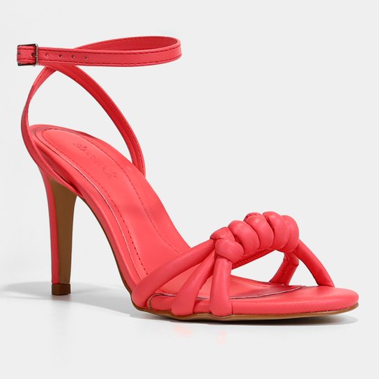 Sandália Shoestock Tiras Comfy Salto Fino Alto