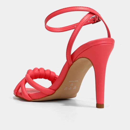 Sandália Shoestock Tiras Comfy Salto Fino Alto