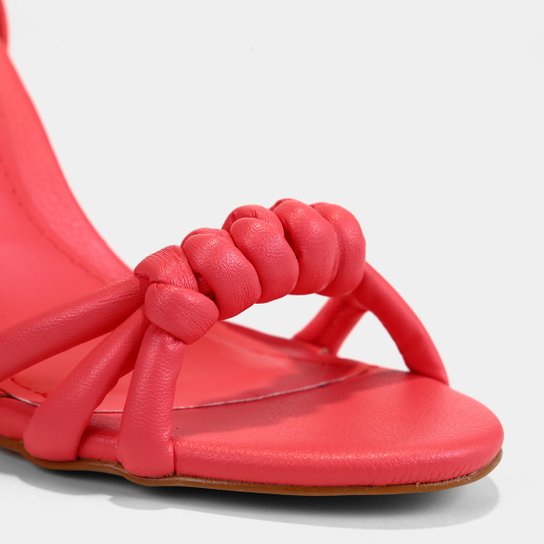 Sandália Shoestock Tiras Comfy Salto Fino Alto