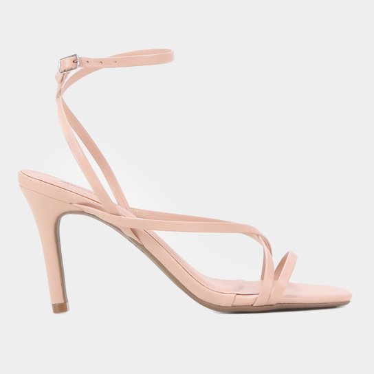 Sandália Shoestock Tiras Salto Fino Médio Feminina