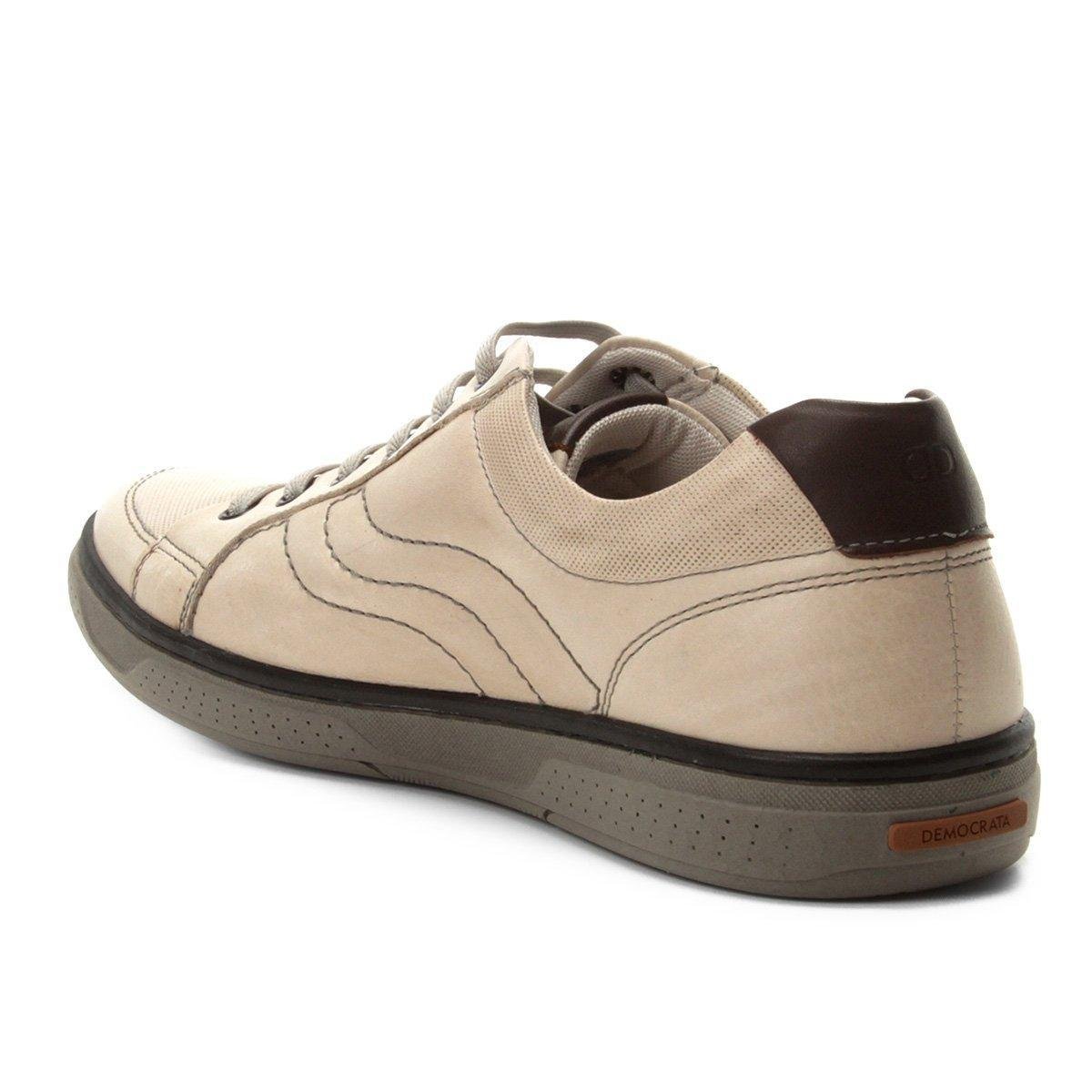 Sapatênis Couro Democrata Denim Board Masculino - Off White | Shoestock