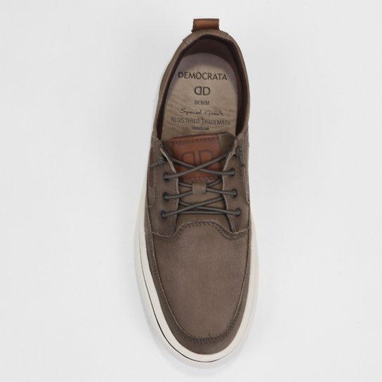 Sapatênis Couro Democrata Denim Fender Masculino