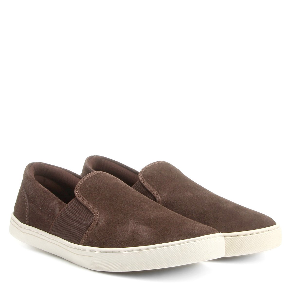 Sapatênis Couro Shoestock Iate Camurça Masculino - Café | Shoestock
