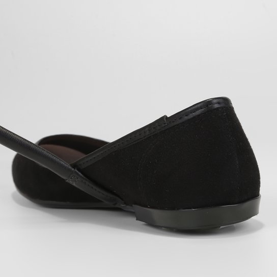 Sapatilha Moleca Bico Fino Amarração Feminina