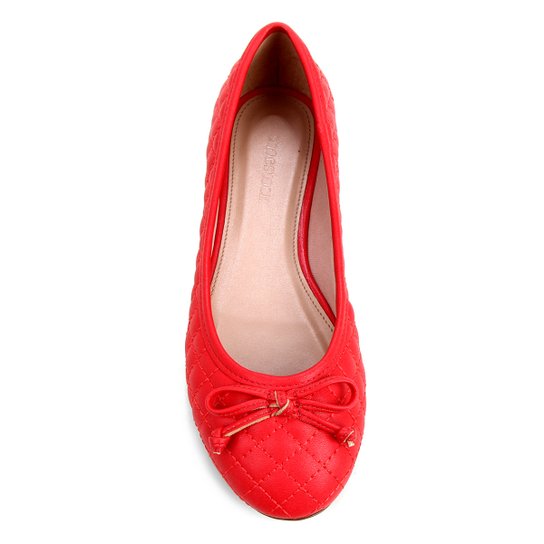 Sapatilha Shoestock Clássica Matelassê Feminina - Vermelho