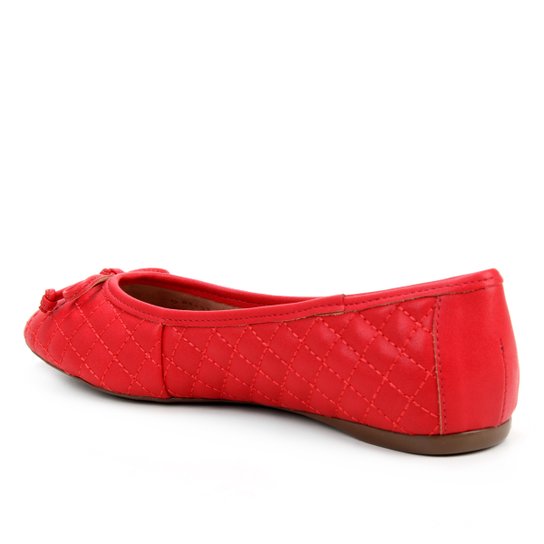 Sapatilha Shoestock Clássica Matelassê Feminina - Vermelho