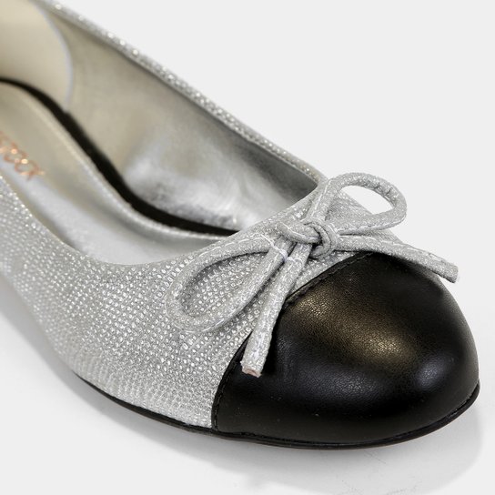 Sapatilha Shoestock Laço Bico Redondo Feminina
