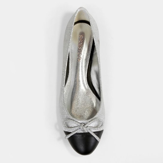Sapatilha Shoestock Laço Bico Redondo Feminina
