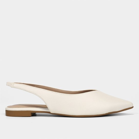 Sapatilha Shoestock Slingback Bico Fino Feminina