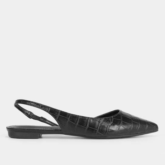 Sapatilha Shoestock Slingback Bico Fino Feminina