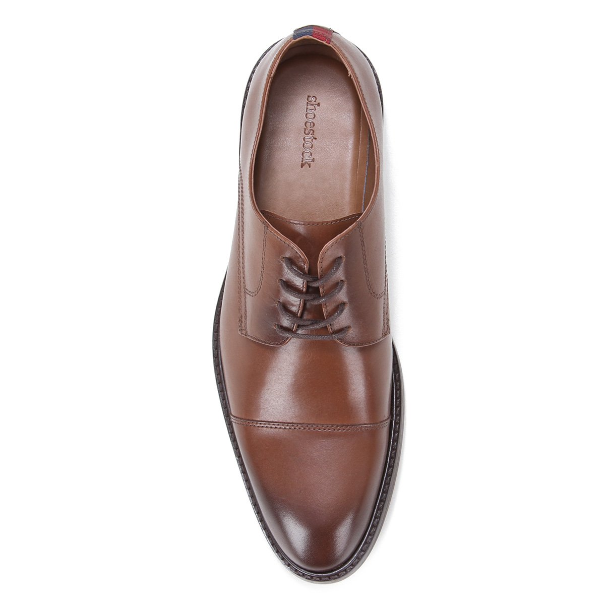 Sapato Social Couro Shoestock Bico Redondo Masculino - Café | Shoestock