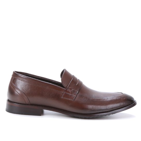 Sapato Social Couro Shoestock Gravata Masculino - Café