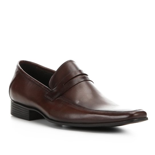 Sapato Social Shoestock Detalhe Gravata Clássico Masculino - Café