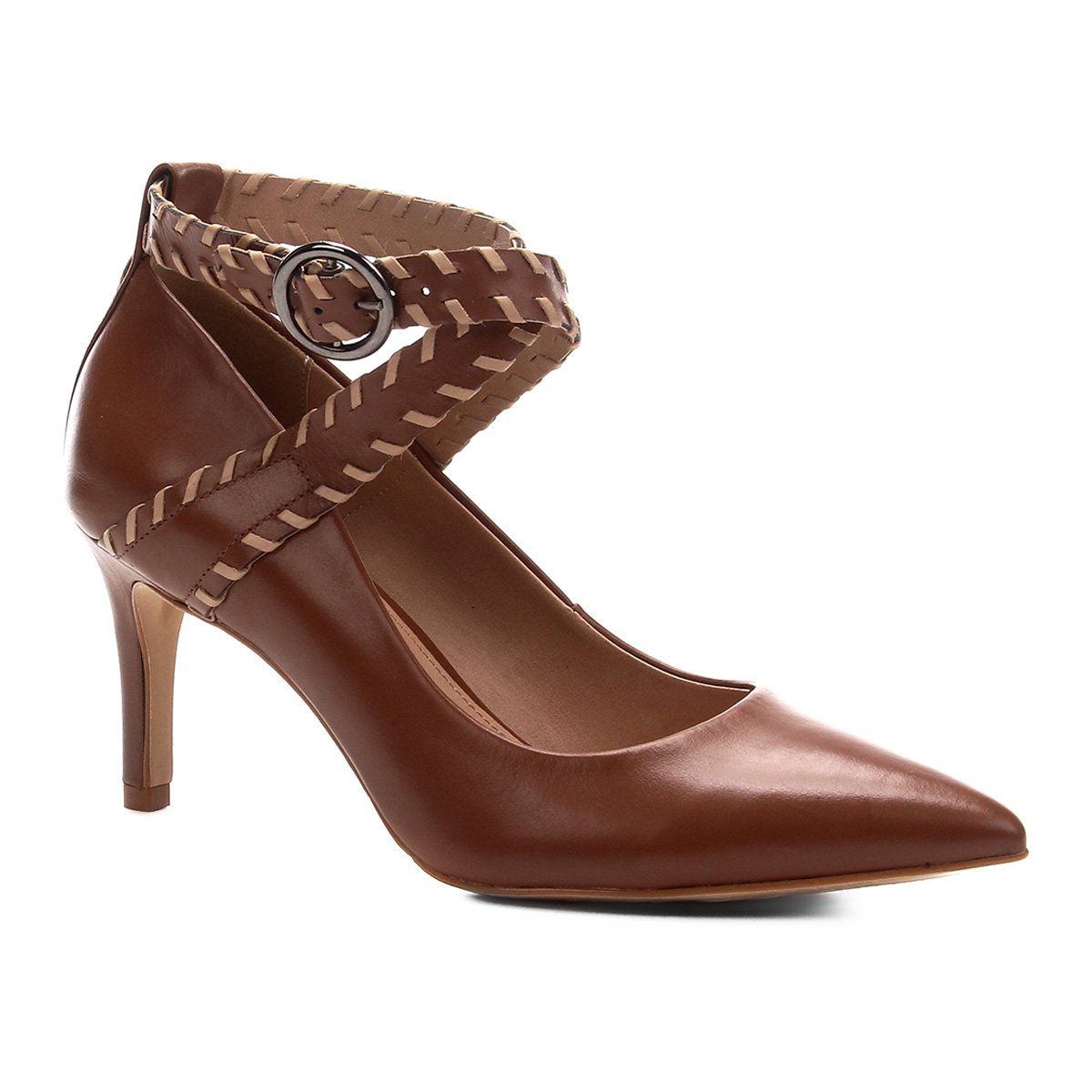 scarpin cor caramelo