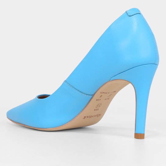 Scarpin Shoestock Graciela Couro Salto Fino Médio