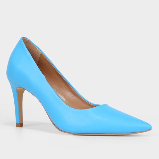 Scarpin Shoestock Graciela Couro Salto Fino Médio