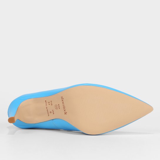 Scarpin Shoestock Graciela Couro Salto Fino Médio