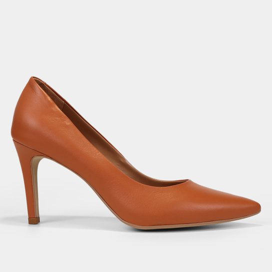 Scarpin Shoestock Graciela Couro Salto Fino Médio