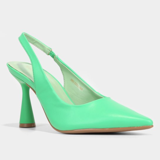 Scarpin Shoestock Slingback Monocolor Alto Taça Alto