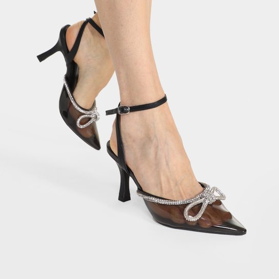 Scarpin Shoestock Vinil Com Brilho