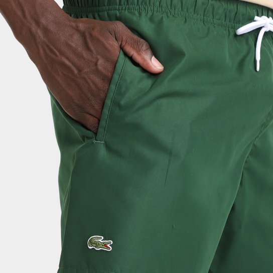 Short de Banho Lacoste Com Forro Masculino