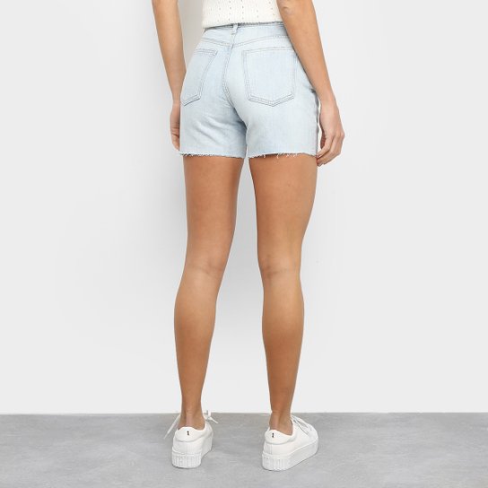 Short Jeans GAP Cintura Média Destroyed Feminino