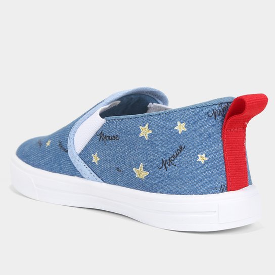 Slip On Bebê Disney Minnie Jeans Menina
