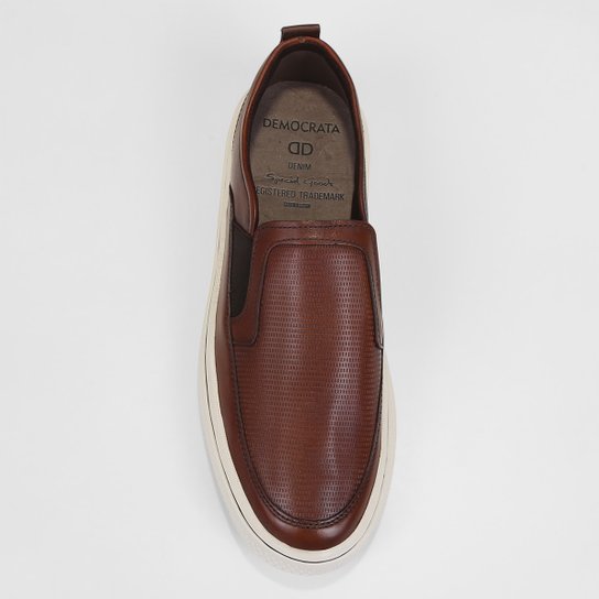 Slip On Couro Democrata Denim Fender Masculino