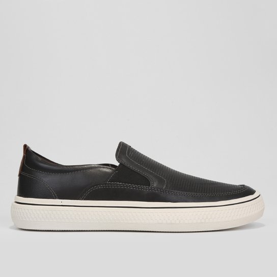 Slip On Couro Democrata Denim Fender Masculino
