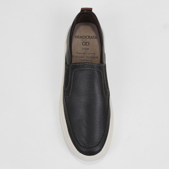 Slip On Couro Democrata Denim Fender Masculino