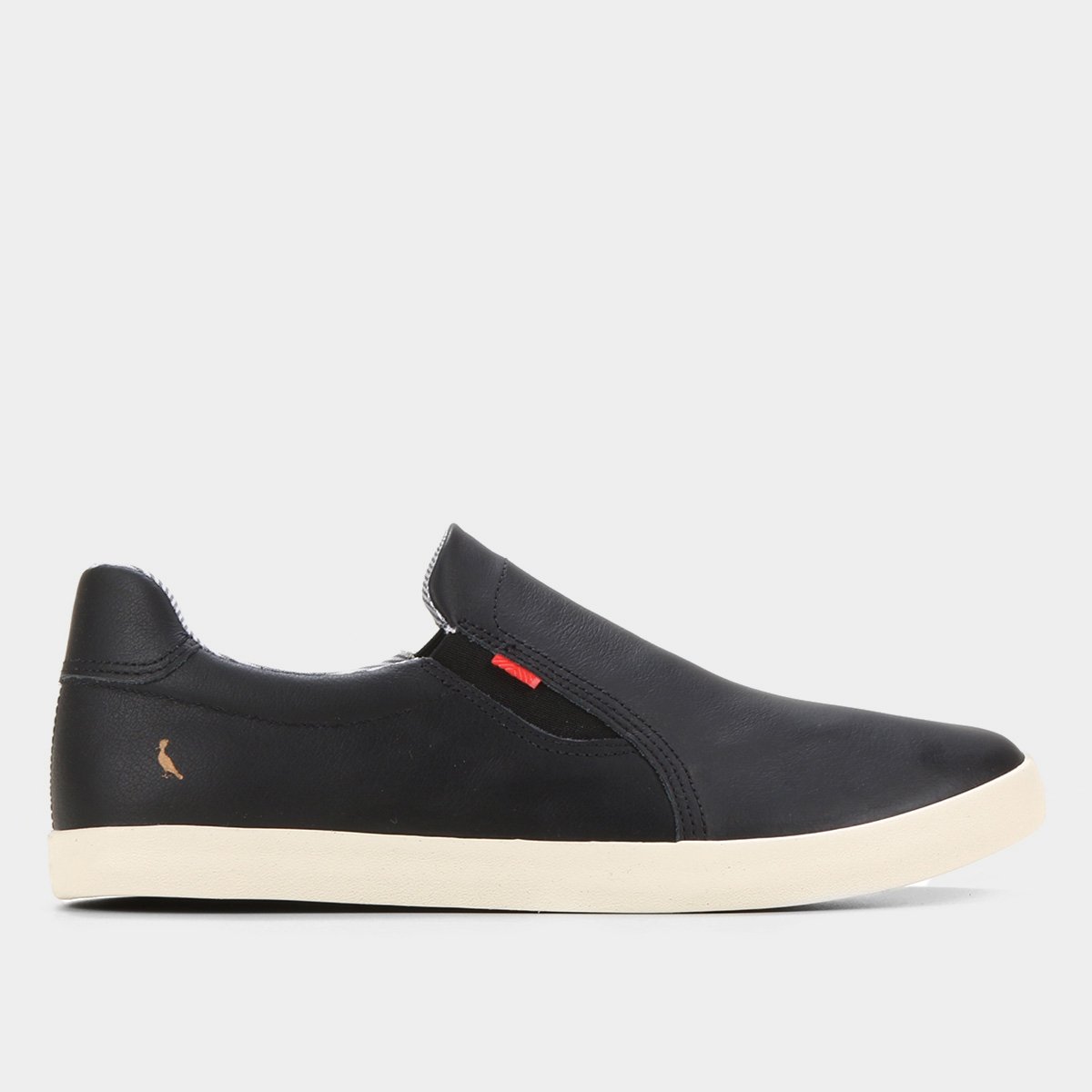 Slip On Couro Reserva Lapa Masculino - Preto+Vermelho | Shoestock